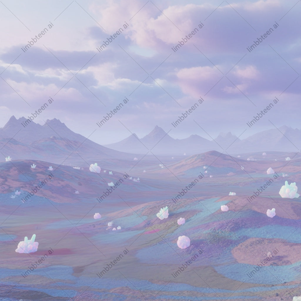Alien Planet Landscape with Pastel Haze | Surreal Digital Art by limboten ai