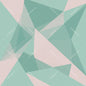 Abstract Polygons in Mint and Pink | Modern Geometric Art with Watermark