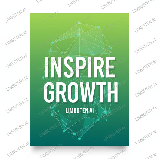 Inspire Growth | Geometric Accent Motivational Poster with Visible Watermark
