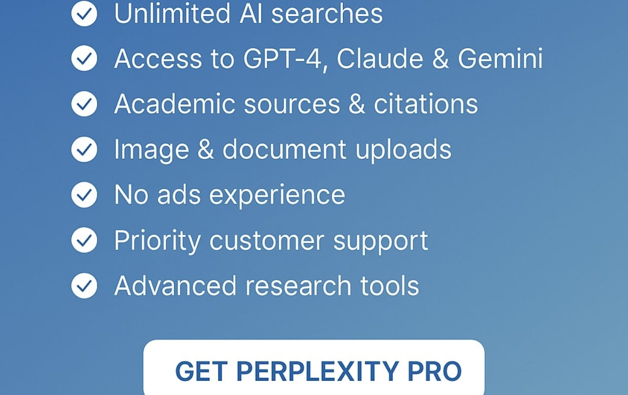 Perplexity Pro subscription for one year