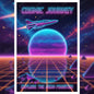 Space Travel Poster 80s Style | Retro Neon Sci-Fi Art with Watermark