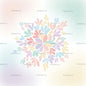 Floral Burst with Pastel Background | Abstract Elegant Wall Art with Black Watermark