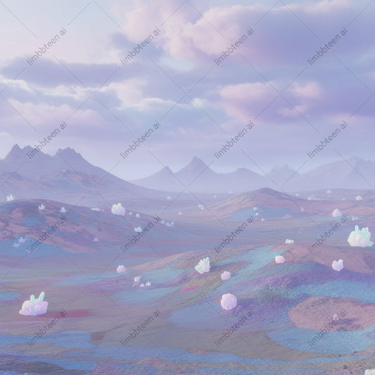 Alien Planet Landscape with Pastel Haze | Surreal Digital Art by limboten ai