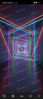 Laser Tunnel Futuristic Effect | Neon Sci-Fi Abstract Poster with Watermark