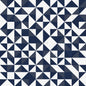 Navy Blue & Grey Triangles Pattern | Modern Geometric Digital Art Print