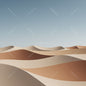 Desert Scene Minimalist Style | Abstract Sand Dune Poster with Watermark